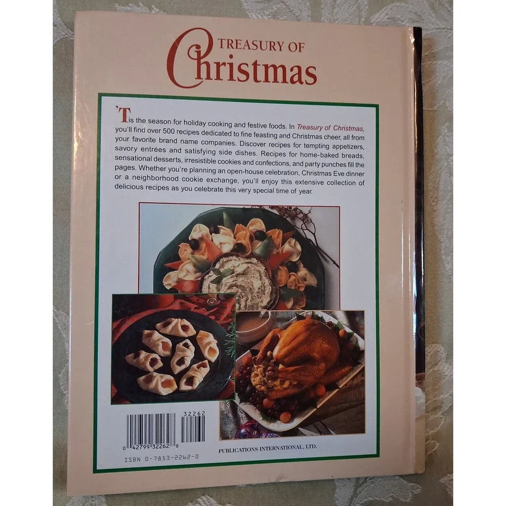 Treasury of Christmas Cookbook 500+ Holiday Recipes Hardcover 1997 Publications